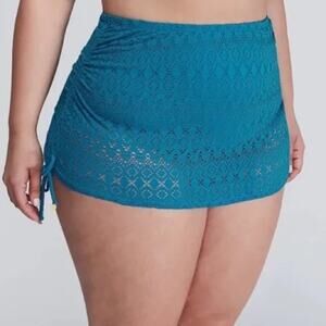 Lane Bryant Cacique Crochet Swim Skirt Swimsuit Bottoms 22W NWT Winter Fresh